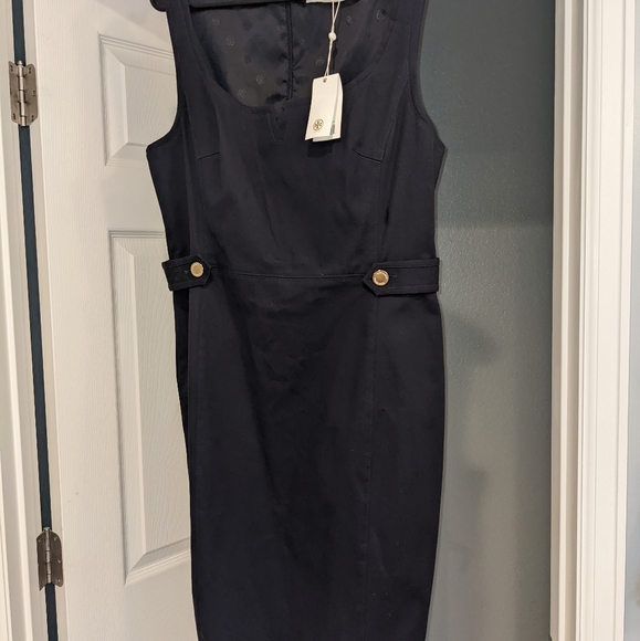 Tory Burch Navy Gold Button Wool Blend - Picture 2 of 4